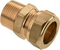 Bonfix knelkoppeling - Puntstuk - 1/2 x 12mm - Messing - thumbnail