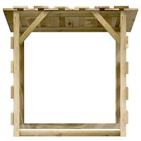 Pergola's met dak 4 st 100x90x100 cm geïmpregneerd grenenhout - thumbnail