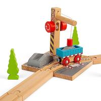 Bigjigs houten rails gravel kraan - thumbnail