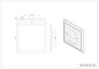 Trio PlafonniereBeta vierkant 44,5cm zwart - R67664532 - thumbnail