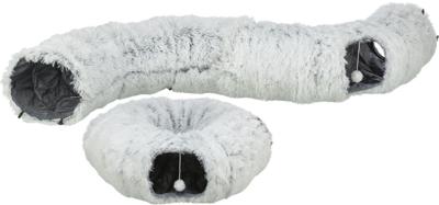 Trixie harvey pluche speeltunnel / donut wit / grijs
