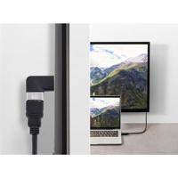 SpeaKa Professional SP-11302008 HDMI Adapter [1x HDMI-stekker - 1x HDMI-bus] Zwart, Zilver UHD 8K @ 60 Hz, UHD 4K @ 120 Hz 90° haaks naar links - thumbnail