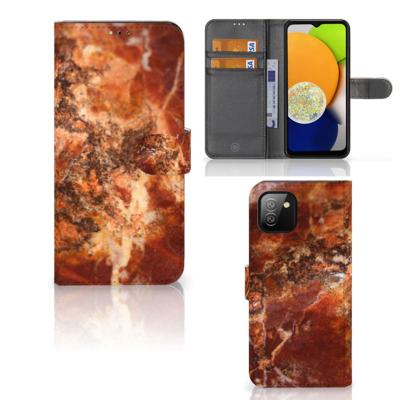 Samsung Galaxy A03 | Bookcase | Marmer Bruin Samsung Galaxy A03 | Bookcase | Marmer Bruin