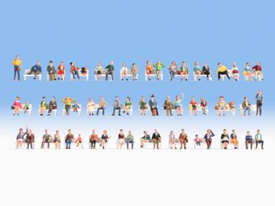 NOCH 46071 TT Megavoordeelset figuren Geverfd, Zittend