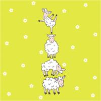 Creativ Company Servetten, lammetjes, afm 33 x 33 cm, 20 stuk/ 1 doos - thumbnail