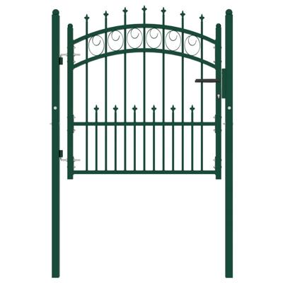 VidaXL Poort met speerpunten 100x100 cm staal groen
