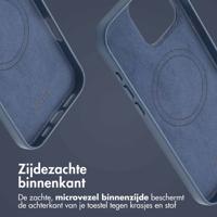 Accezz MagSafe Leather Backcover voor iPhone 16 Pro Max Telefoonhoesje Blauw - thumbnail