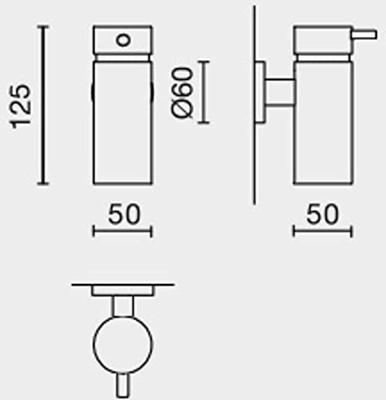 ZACK Manola Zeepdoseerder Wand 130 ml geborsteld RVS ZACK Manola Zeepdoseerder Wand 130 ml geborsteld RVS
