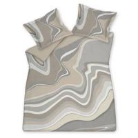 Dekbedovertrek Marble Stone | Grijs | Beige | Satijnkatoen - thumbnail