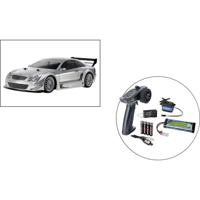 Tamiya 1:10 RC auto Elektro Straatmodel Tamiya 1:10 RC M-B CLK AMG Silber Start RTR SET Zilver (mat) 4WD 100% RTR TT-02 2,4 GHz Incl. batterijen, Incl. accu, - thumbnail
