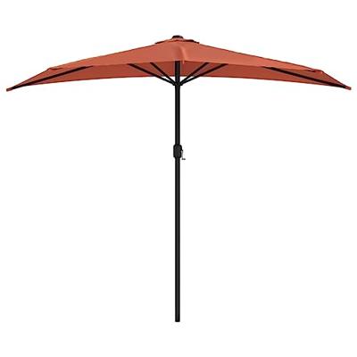 VidaXL Balkonparasol half met aluminium paal 270x144x222 cm terracotta - thumbnail
