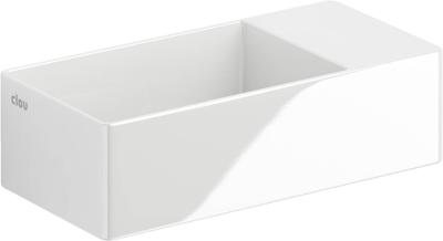 Fontein Clou New Flush 3 Inclusief AfvoerPlug 35x18x10cm Wit Keramiek (Met Voorbewerkt Kraangat)