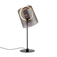 Paul Neuhaus TafellampZula zwart met smoke glas - 4542-25 - thumbnail