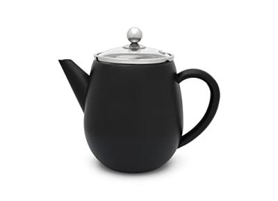 Bredemeijer Theepot 1,1l Duet Eva Mat Zwart - thumbnail