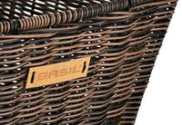 Basil cento rattan look mik - fietsmand - achterop - bruin - thumbnail