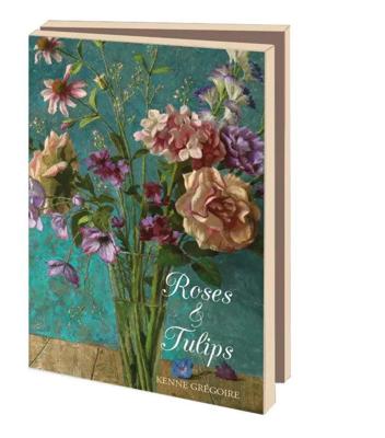 Kaartenmapje 10 stuks met enveloppen - Roses & Tulips, Kenne Gregoire