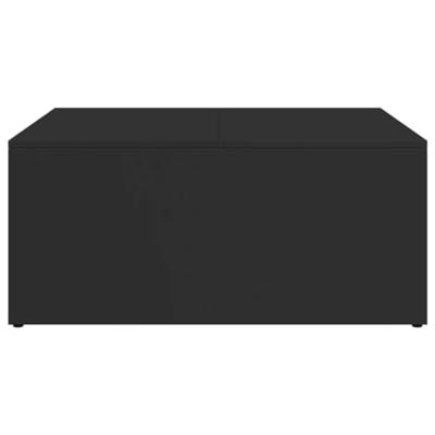 2-delige Salontafelset bewerkt hout en metaal zwart