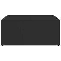 2-delige Salontafelset bewerkt hout en metaal zwart - thumbnail