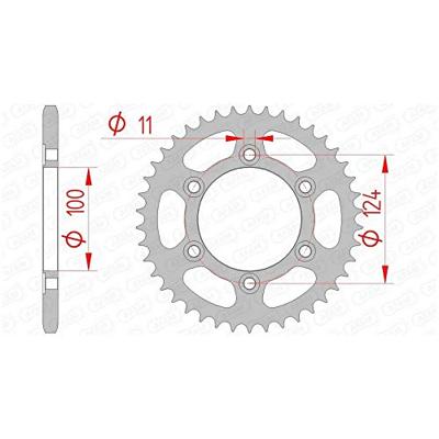 AFAM Chain wheel 520 42z steel silver