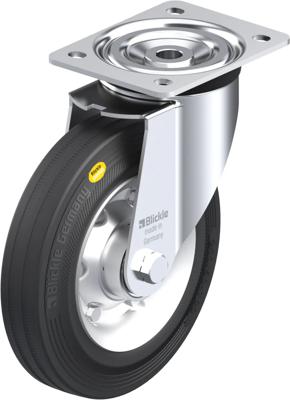 Blickle L-RD 200K Zwenkwiel Wieldiameter: 200 mm Draagvermogen (max.): 350 kg 1 stuk(s)