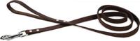Hondenriem van leer 165cm x 16mm bruin - thumbnail