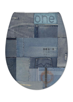 Toiletzitting Cedo Jeans Softclose Blauw Cedo - thumbnail