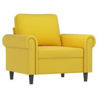 4-delige Loungeset met kussens fluweel geel - thumbnail