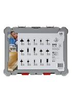 Bosch Accessoires 15-delige gemengde freesset - schachtdiameter 6 mm - 2607017471 - thumbnail
