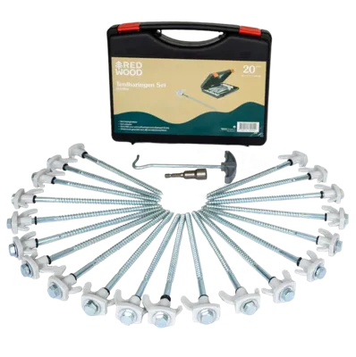 Redwood Tentharingen Set In Koffer 20 Stuks