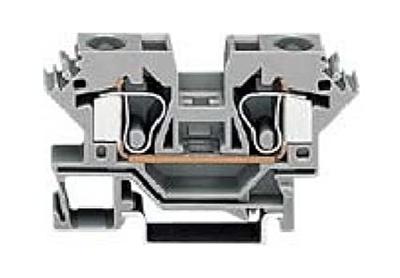 WAGO 284-601 Doorgangsklem 10 mm Spanveer Toewijzing: L Grijs 25 stuk(s)