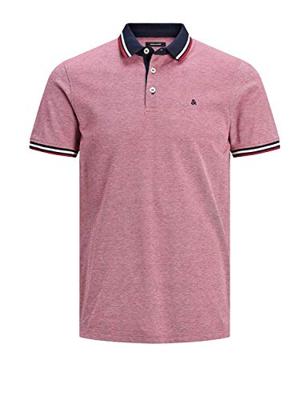 Jack and Jones Paulos Heren Poloshirt Rood Pique Slim Fit