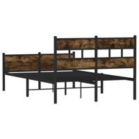 Bedframe zonder matras hout gerookt eikenkleurig 120x190 cm - thumbnail