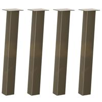 Console tafelpoten 4 st 72 cm staal naturel - thumbnail