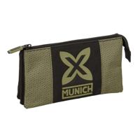 Schoolrugzak Munich West Zwart Groen 22 x 12 x 3 cm - thumbnail