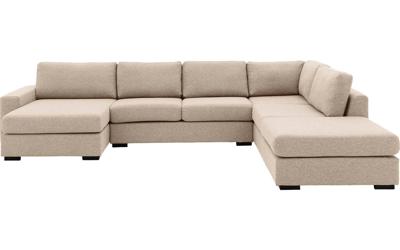 Goossens Bank Lucca wit, stof, 2,5-zits, stijlvol landelijk met ligelement rechts Goossens Bank Lucca wit, stof, 2,5-zits, stijlvol landelijk met ligelement rechts