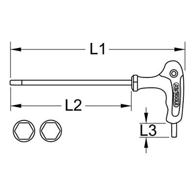 KS Tools 151.2694 Inbusschroevendraaier Sleutelbreedte (metrisch): 8 mm Afmeting, lengte: 279 mm