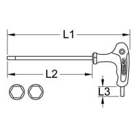 KS Tools 151.2693 Inbusschroevendraaier Sleutelbreedte (metrisch): 7 mm Afmeting, lengte: 261 mm - thumbnail
