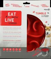Eat Slow Live Longer Tumble Feeder Red - thumbnail