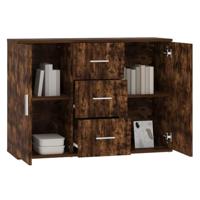 Dressoir 91x29,5x65 cm bewerkt hout gerookt eikenkleurig - thumbnail