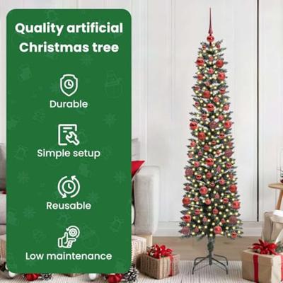 Kunstkerstboom met 300 LED Groen 180 cm PVC en Plastic en Staal