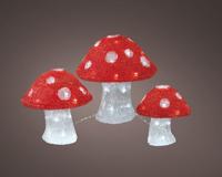 Paddenstoelen koel wit 3 stuks - thumbnail