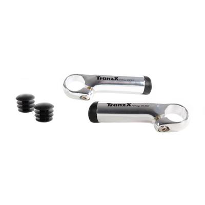 TranzX jd-888 stuur bar ends alu zilver 80 mm