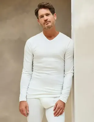 Heren thermo shirt Lange mouw V-hals - Thermisch ondergoed heren warm