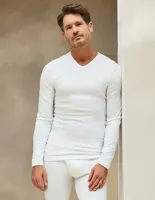 Heren thermo shirt Lange mouw V-hals - Thermisch ondergoed heren warm - thumbnail