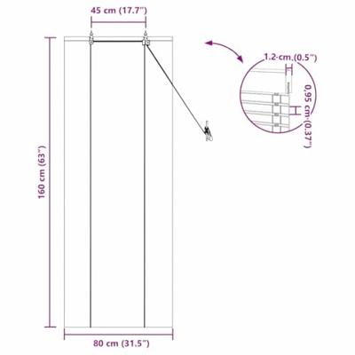 Raamrolgordijnen & Schaduwdoeken Licht Bruin 80 x 160 cm Bamboe