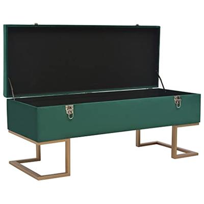 Bankje met opbergvak 105 cm fluweel groen