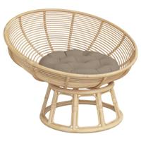 Zitkussen rond Ø 60x11 cm oxford stof taupe - thumbnail