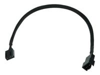 Verlengkabel voor ventilatorstroom - 4-pins interne voeding (alleen ventilator) (V) naar 4-pins interne voeding (alleen ventilator) (M) - 60 cm - zwart - thumbnail