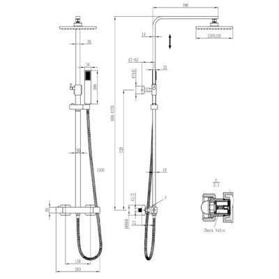 Opbouw Regendouche Set Boss & Wessing Quadro Thermostatisch Hoofddouche 22 cm Vierkant Chroom Boss & Wessing Opbouw Regendouche Set Boss & Wessing Quadro Thermostatisch Hoofddouche 22 cm Vierkant Chroom Boss & Wessing