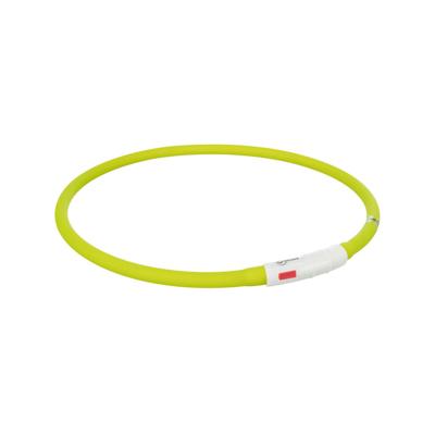Trixie halsband usb siliconen lichtgevend oplaadbaar groen